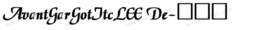 AvantGarGotItcLEE De字体转换